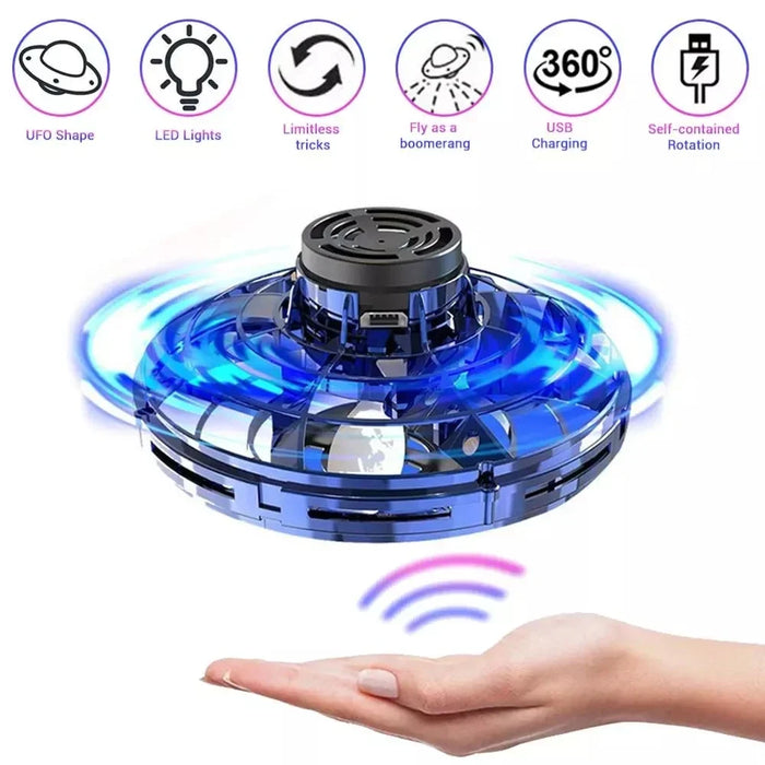 Magic Flying Drone UFO Spinner – LED Light-Up Flying Toy