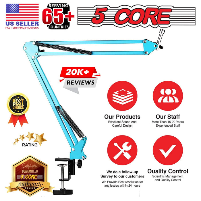 Microphone Boom Arm – Adjustable Desk Mic Stand with Clamp