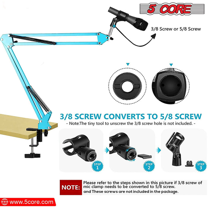 Microphone Boom Arm – Adjustable Desk Mic Stand with Clamp