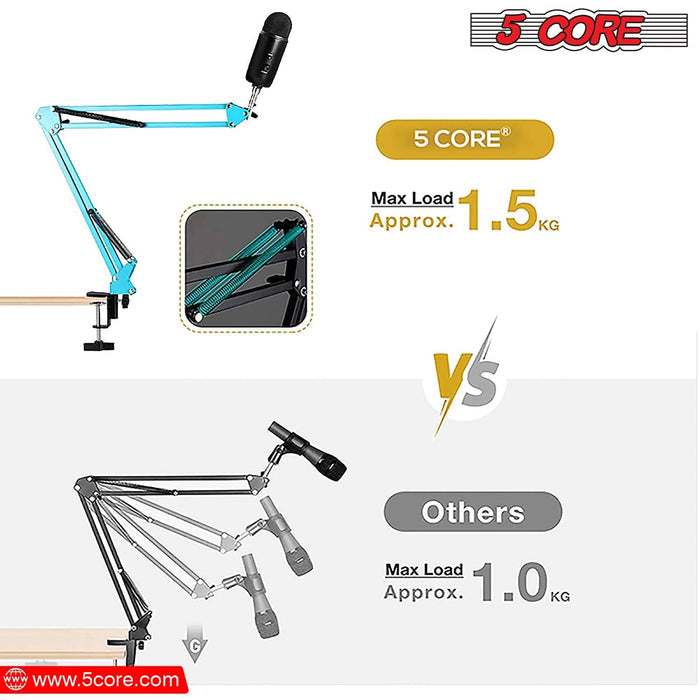 Microphone Boom Arm – Adjustable Desk Mic Stand with Clamp