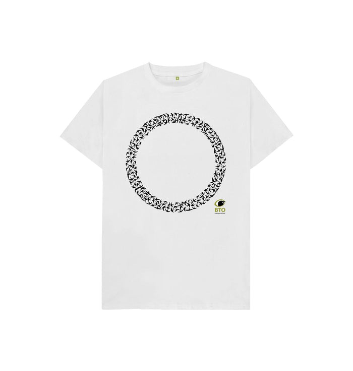 White Migrating Birds Kids T-shirt