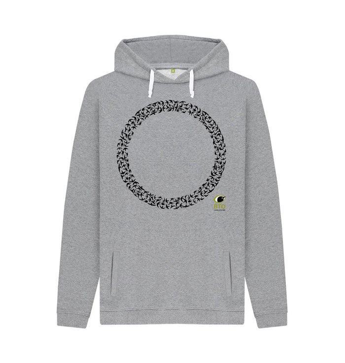 Light Heather Migrating Birds Men's Hoodie