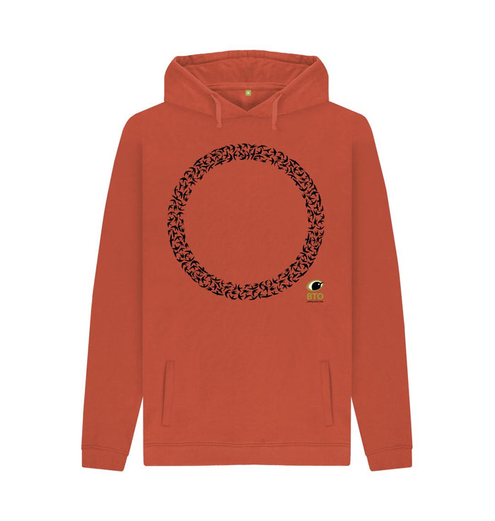 Rust Migrating Birds Men's Hoodie