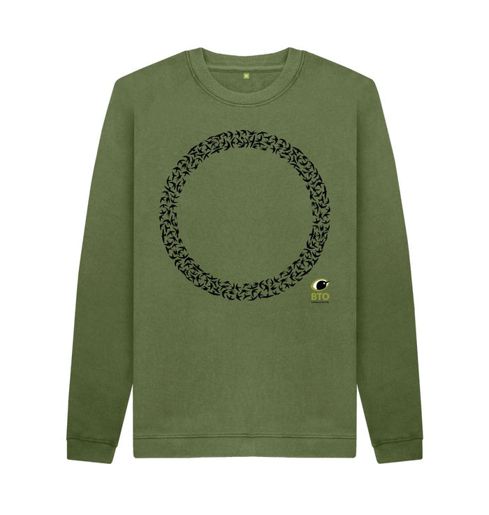 Khaki Migrating Birds Sweater