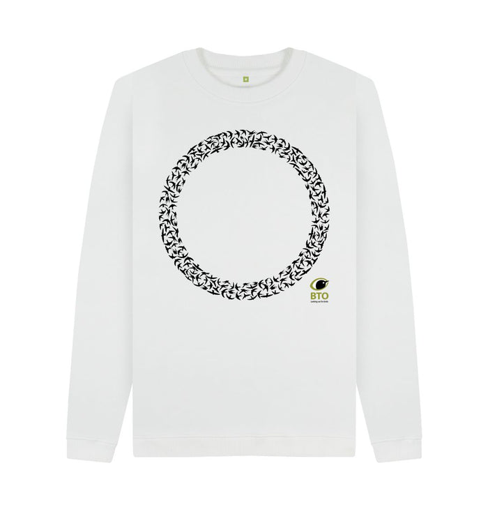 White Migrating Birds Sweater
