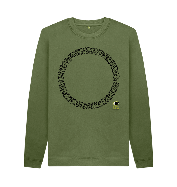Khaki Printed Sweater Front