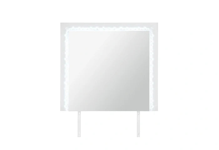 Naomi Silver Marble Mirror with LED