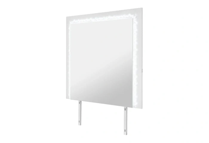 Naomi Silver Marble Mirror with LED
