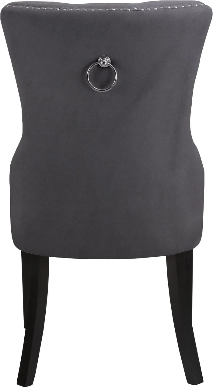Nikki Grey Velvet Dining Chair