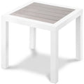 Nizuc Grey manufactured wood Outdoor Patio Aluminum End Table