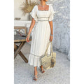 Off Shoulder Ruffle Trim Dress