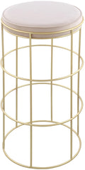 Rebar Cream Velvet Counter Stool