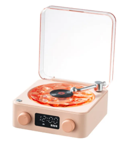 Retro Turntable Bluetooth Speaker – RGB LED Vinyl-Style Speaker