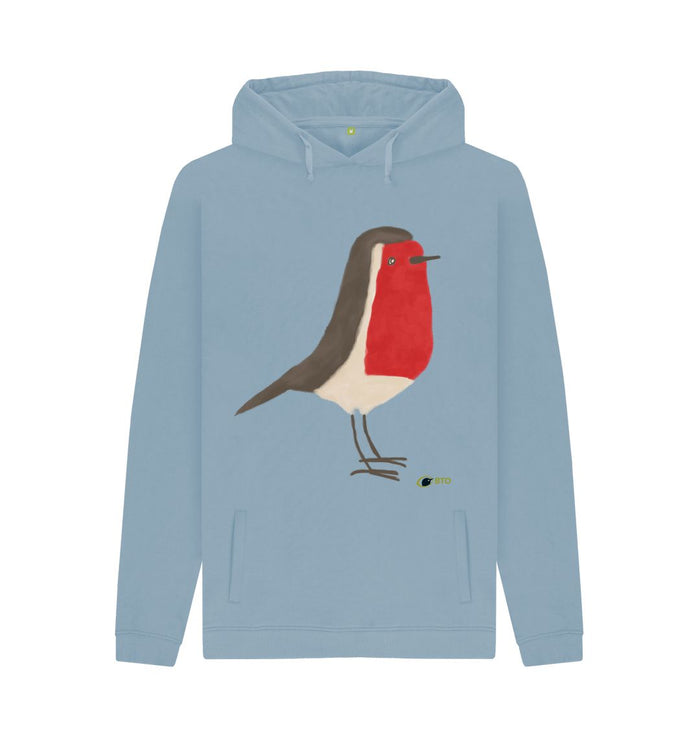 Stone Blue Robin Men's Hoodie