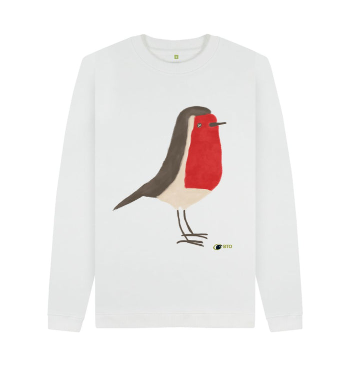 White Robin Sweater