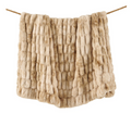 Ruched Rabbit Throw - Cream