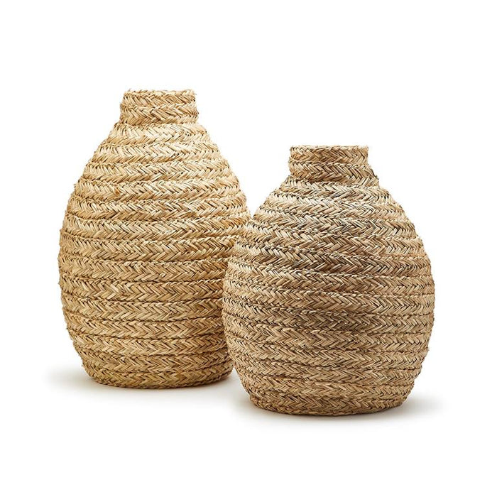 S/2 Basket Weave Vases