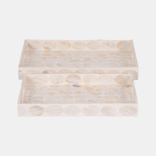 S/2 Capiz Rectangle Tray