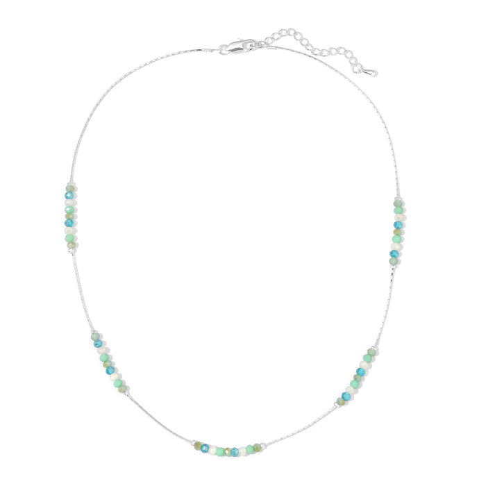 Seaside Mini Crystal and Silver Necklace