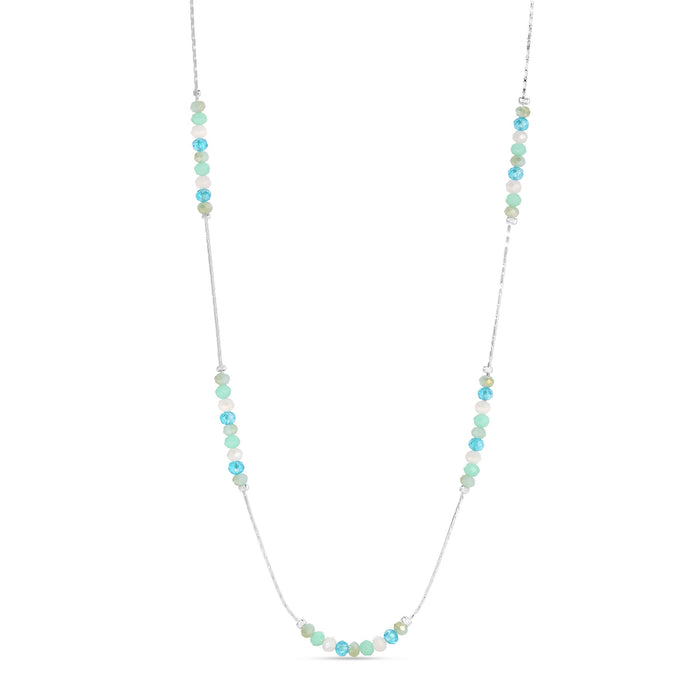 Seaside Mini Crystal and Silver Necklace
