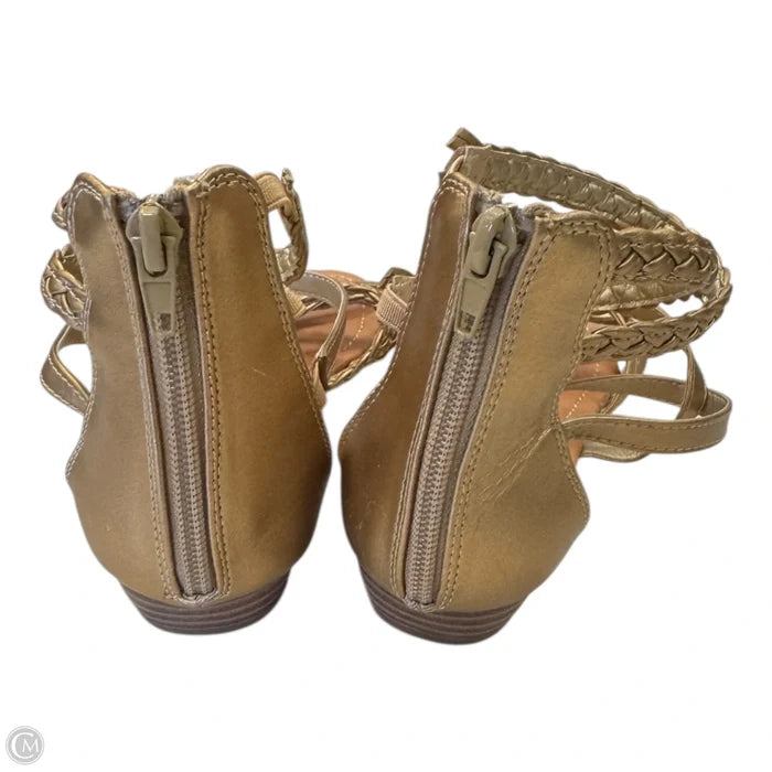Shoes Flats By Sugar In Gold, Size: 8