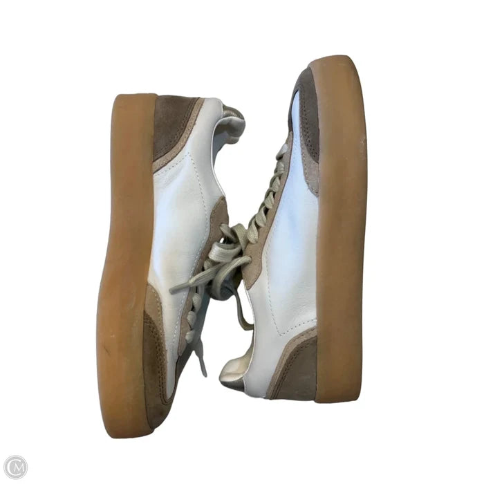 Shoes Sneakers By Steve Madden In Tan & White, Size: 6.5