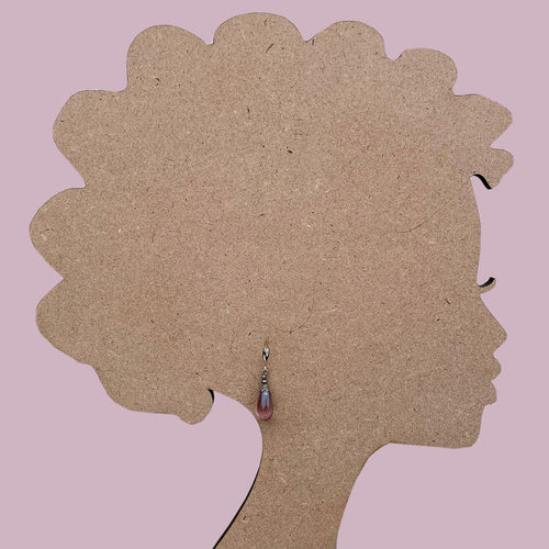 Silver Brights 60-inch light amethyst glass earrings from Owen Glass Collection featuring long, elegant purple glass dangles