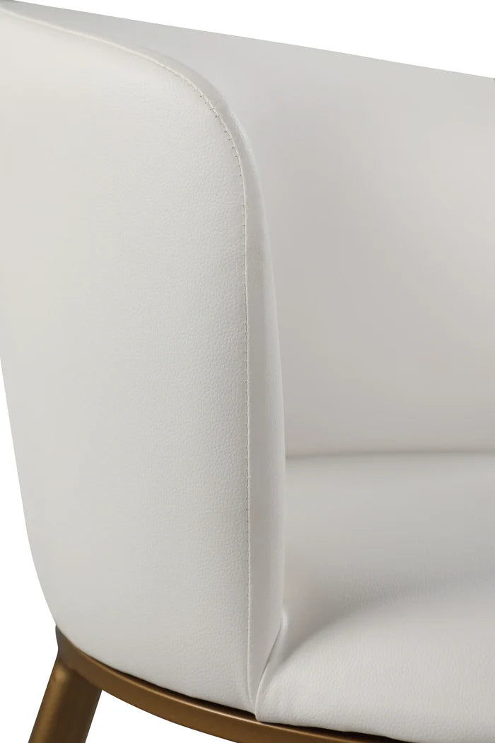 Skylar White Faux Leather Dining Chair