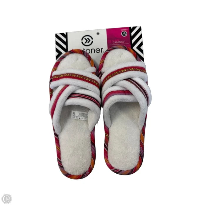 Slippers By Isotoner In White, Size: 8.5