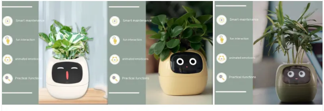Smart AI Planter – 7-Sensor Self-Watering Plant Pot with Animated Display
