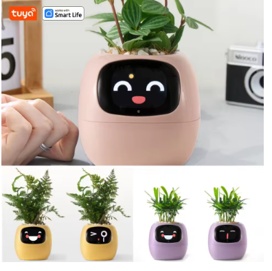 Smart AI Planter – 7-Sensor Self-Watering Plant Pot with Animated Display