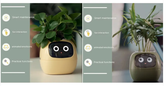 Smart AI Planter – 7-Sensor Self-Watering Plant Pot with Animated Display