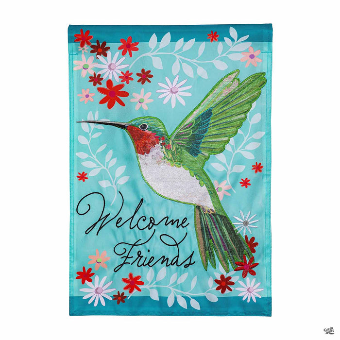 Hummingbird Spring Garden Flag
