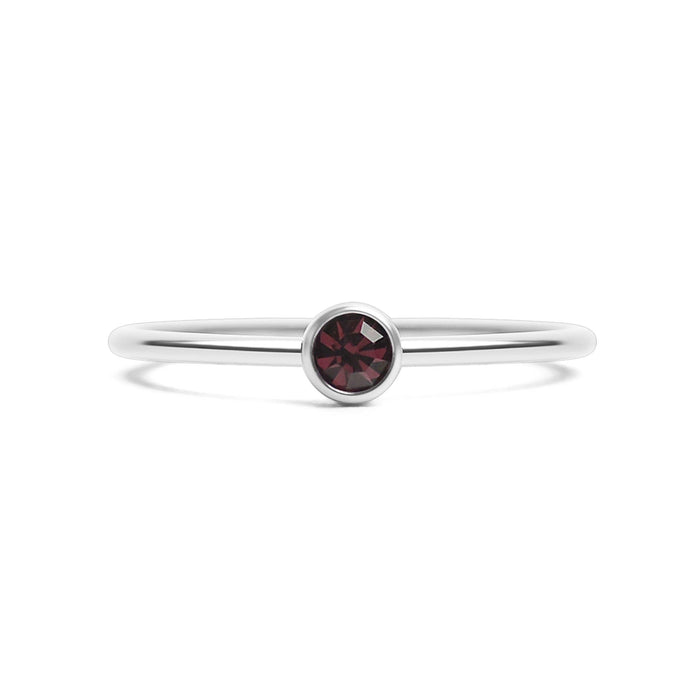 Stainless Steel Birthstone Stacking Ring Size 3