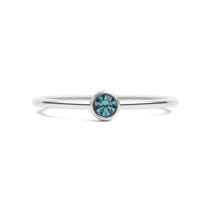 Stainless Steel Birthstone Stacking Ring Size 3