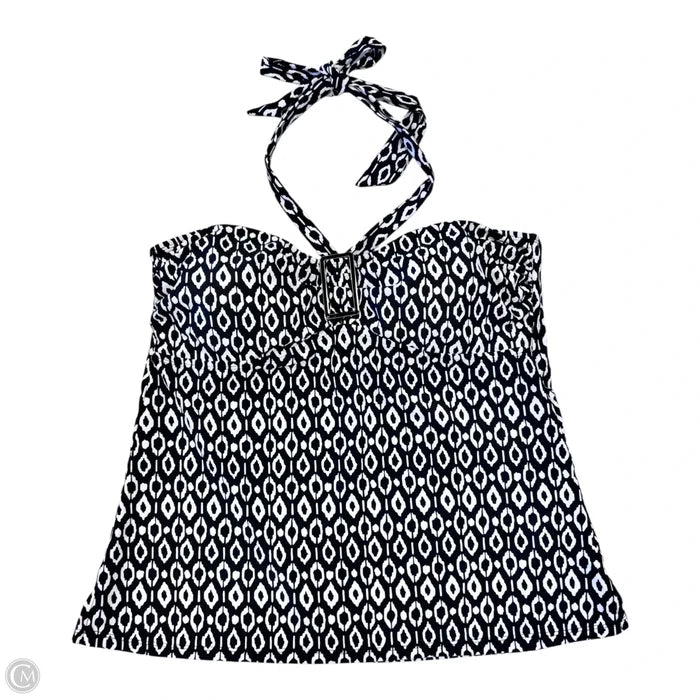Swimsuit Top By Clothes Mentor In Black & White, Size: Xl