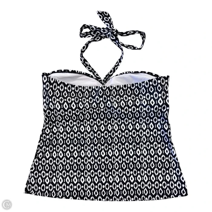 Swimsuit Top By Clothes Mentor In Black & White, Size: Xl