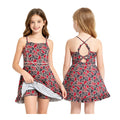 Teams Alabama Camo Print Girls Summer Strap Shorts Ruffle Knee Length Yoga Dress