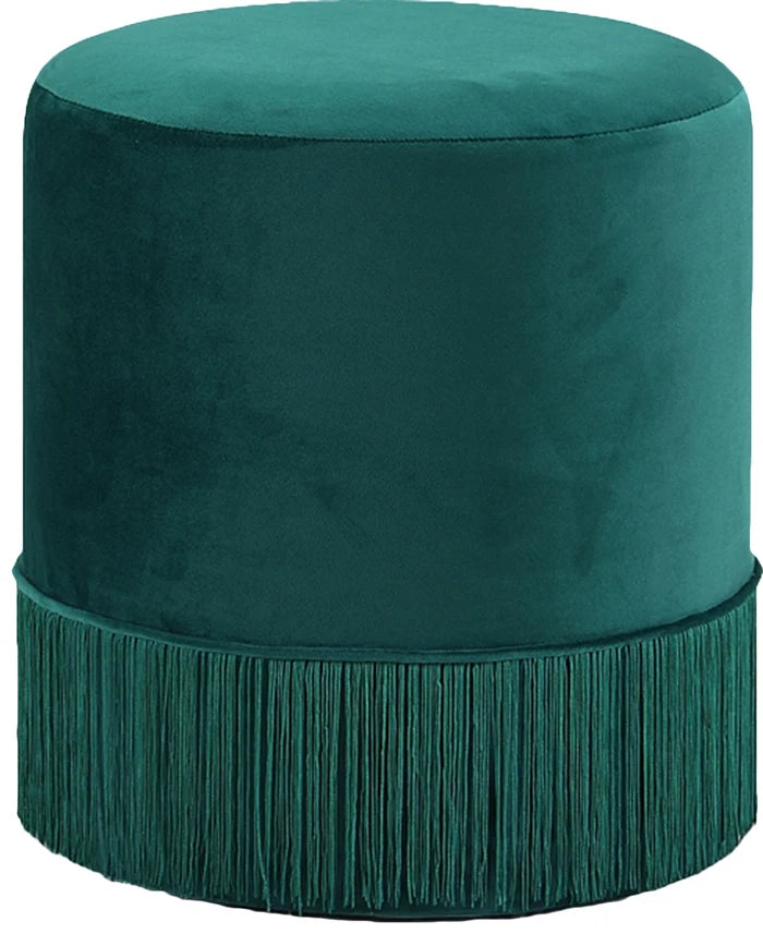Teddy Green Velvet Ottoman/Stool