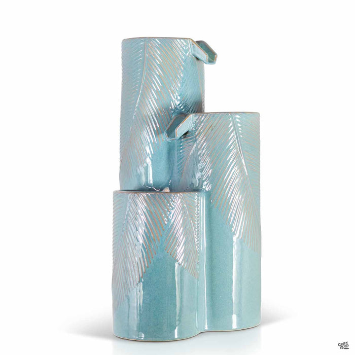 Column Fountain 3- Tier Blue Green