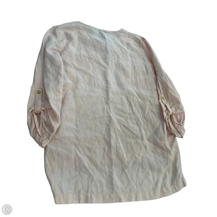 Top 3/4 Sleeve By Ellen Tracy In Peach, Size: S
