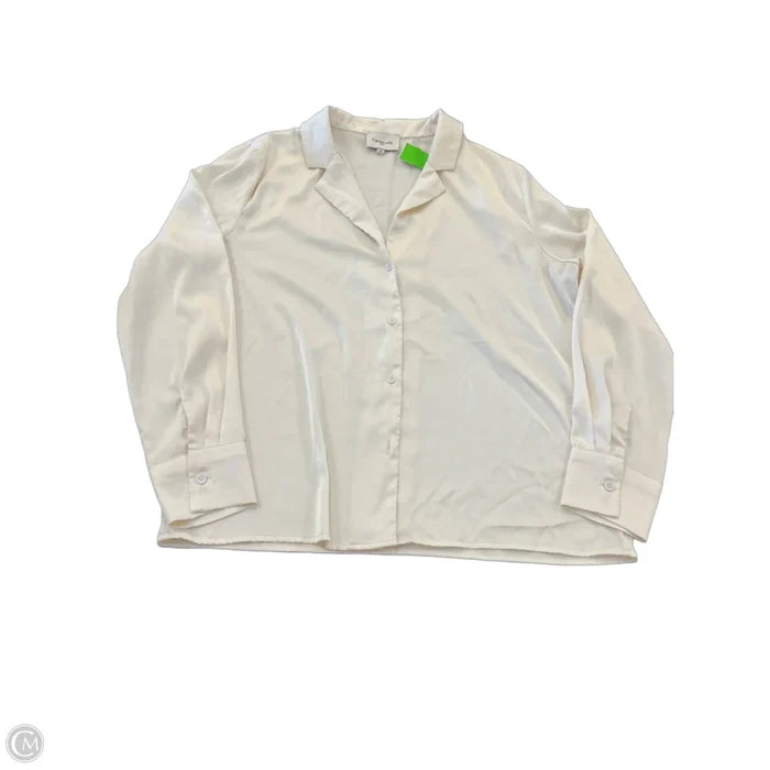 Top Long Sleeve By Clothes Mentor In Cream, Size: S