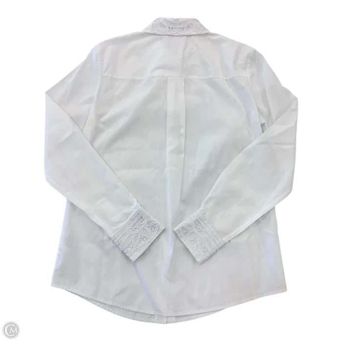 Top Long Sleeve Designer By Tory Burch In White, Size: 4