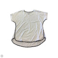 Top Short Sleeve By Chicos In Black & White, Size: L