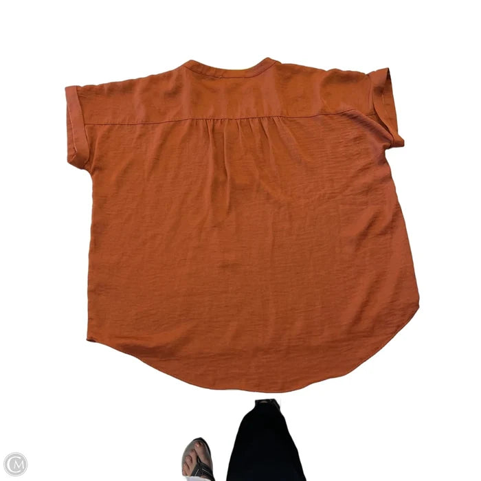 Top Short Sleeve By Gibson And Latimer In Brown, Size: S