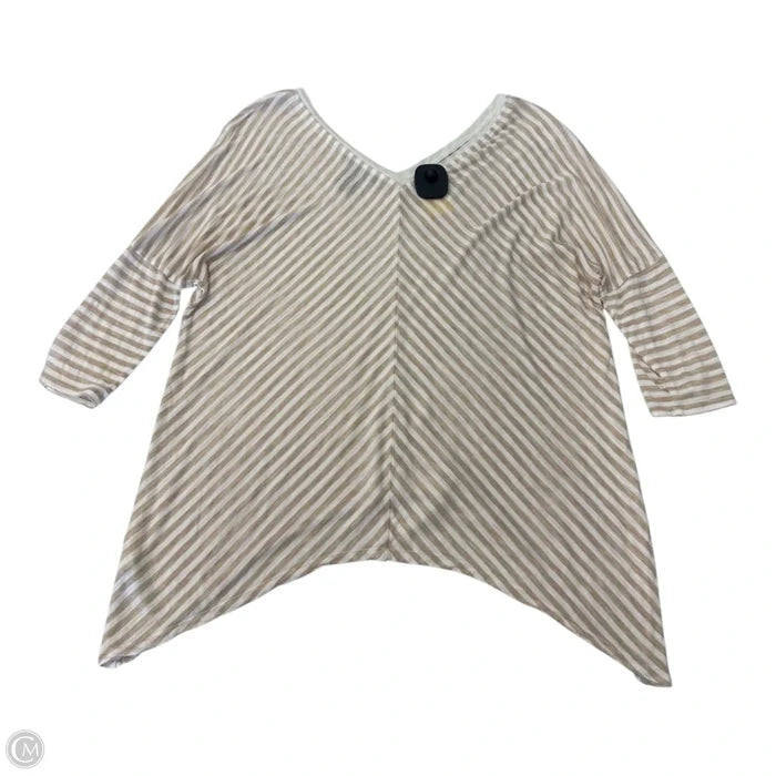 Top Short Sleeve By White House Black Market In Striped Pattern, Size: S