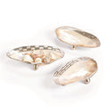 Two's Company Ornamented Cabebe Shell Footed Dish w/Silver Plated Trim Asst. 3 Designs