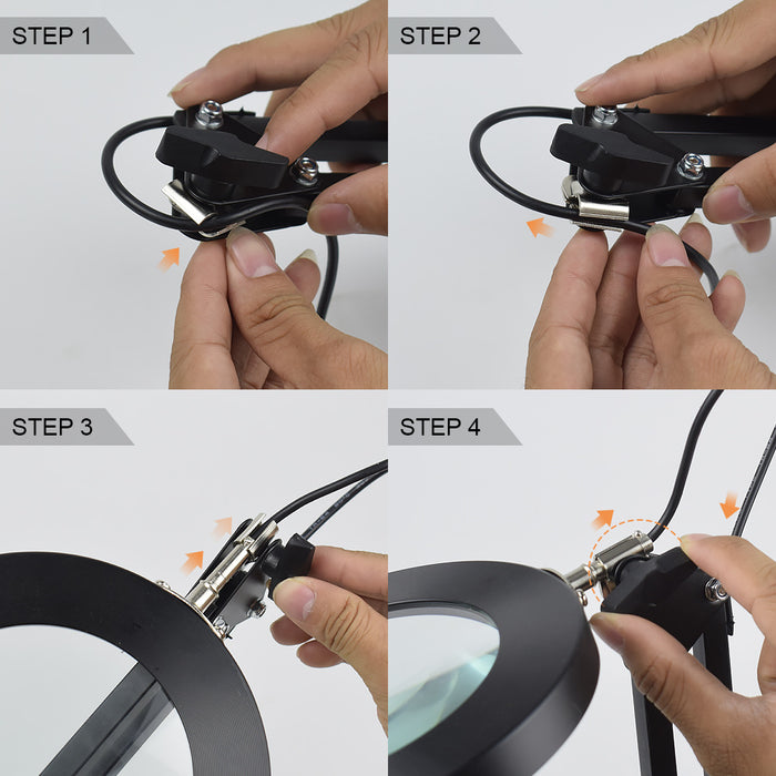 USB LED Magnifying Lamp – 10x Magnification Desk Light