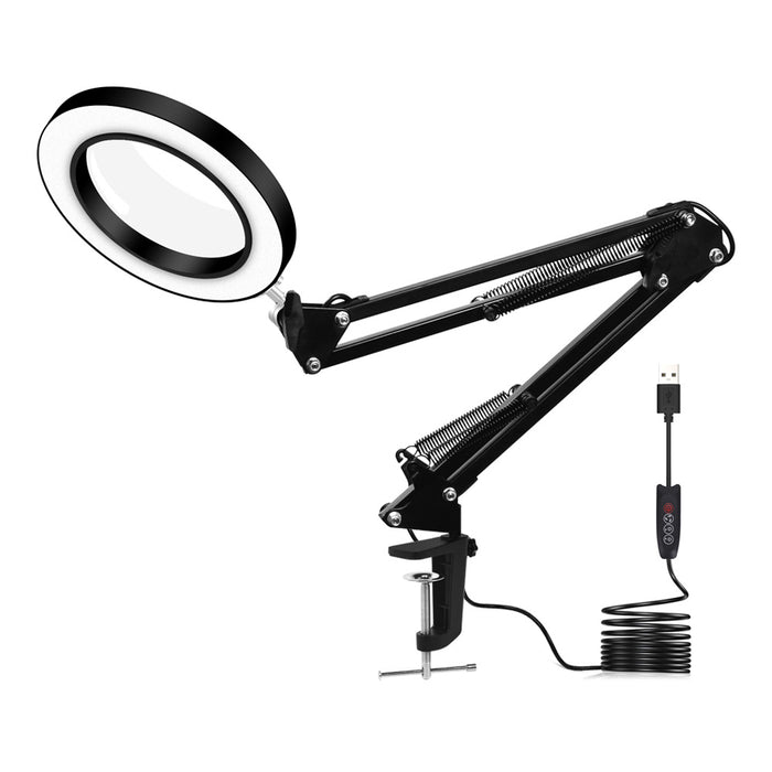 USB LED Magnifying Lamp – 10x Magnification Desk Light
