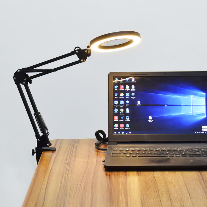 USB LED Magnifying Lamp – 10x Magnification Desk Light